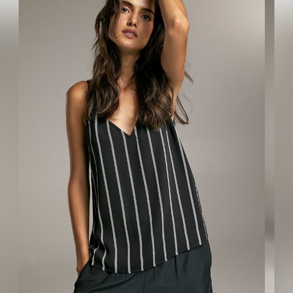 Babaton Tops - Babaton Black and White Striped Camisole